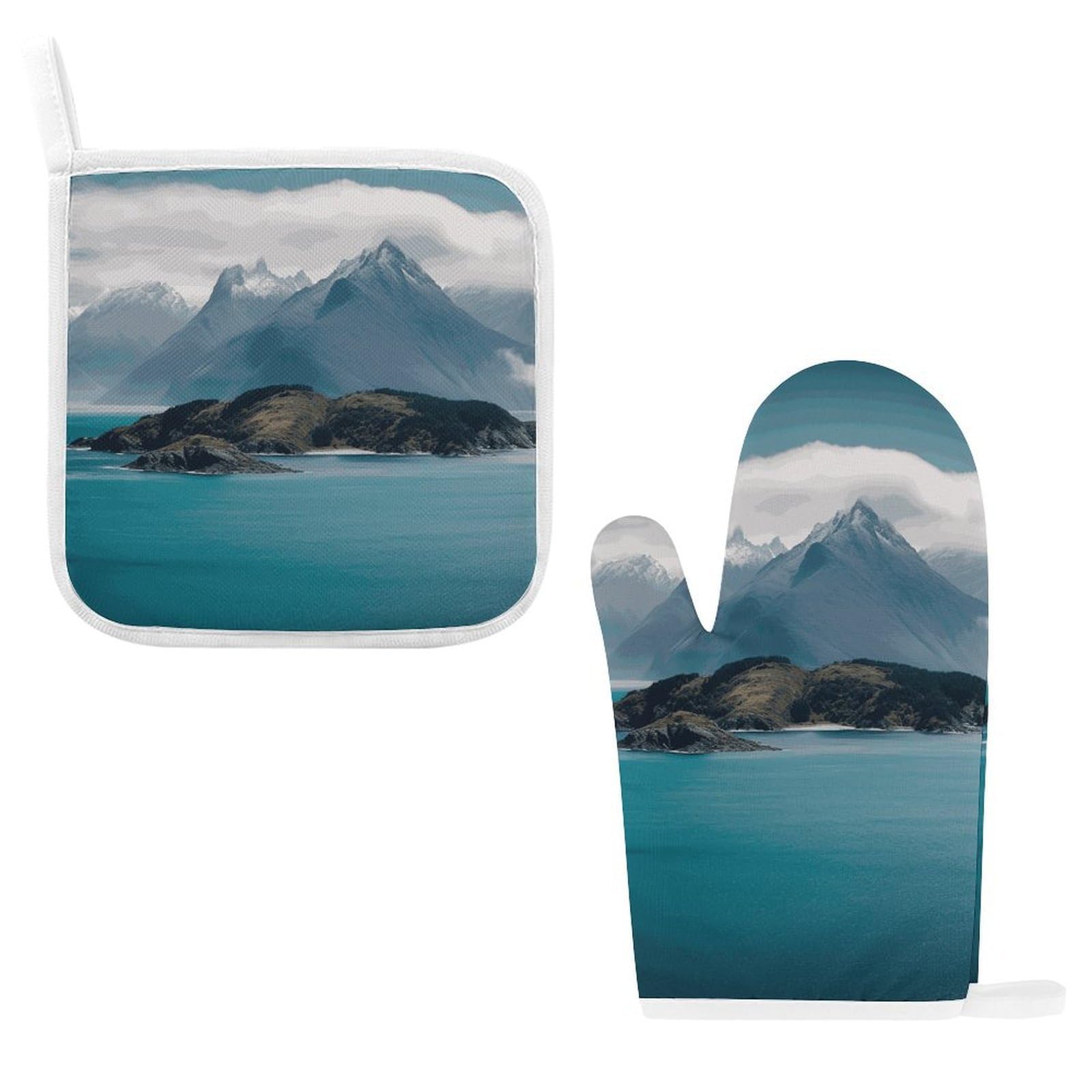 Fodpand Style Islands And Mountain Oven Mitts And Pot Holders Sets