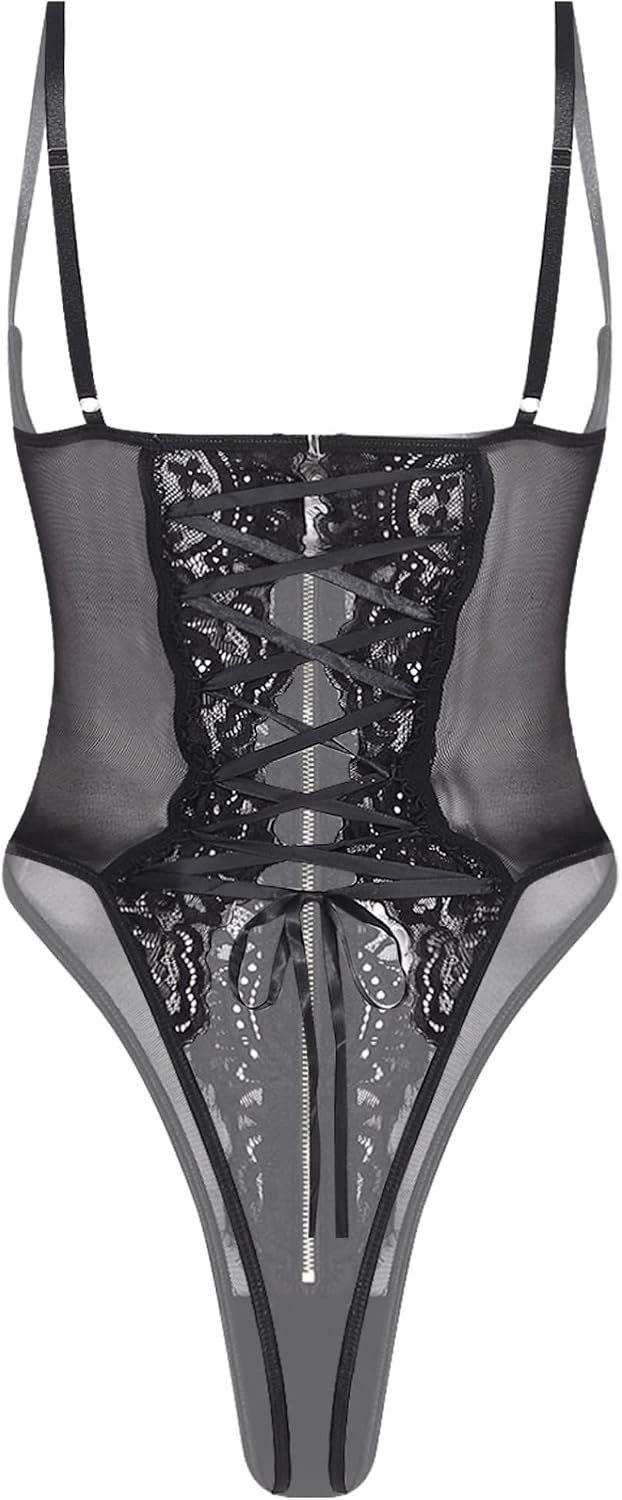 Adult Lingerie for Women Sexy Babydoll Bodysuit Bare Exposed Breast Teddy Exotic Underwear
