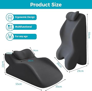JAOGAUS Sweet Spot Pillow for Couples, Bed Wedge Pillow for Intimate | Perfect Position 27° Ergonomic Support Cushion for Back & Body Alignment, Ideal for All Postures Sleeping Reading Sitting