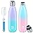 BOGI Insulated Water Bottle, 25oz 2 Pack Stainless Steel Water Bottles, Leak Proof Sports Metal Water Bottles Keep Drink Cold for 24 Hours and Hot for 12 Hours BPA Free kids water bottle for School