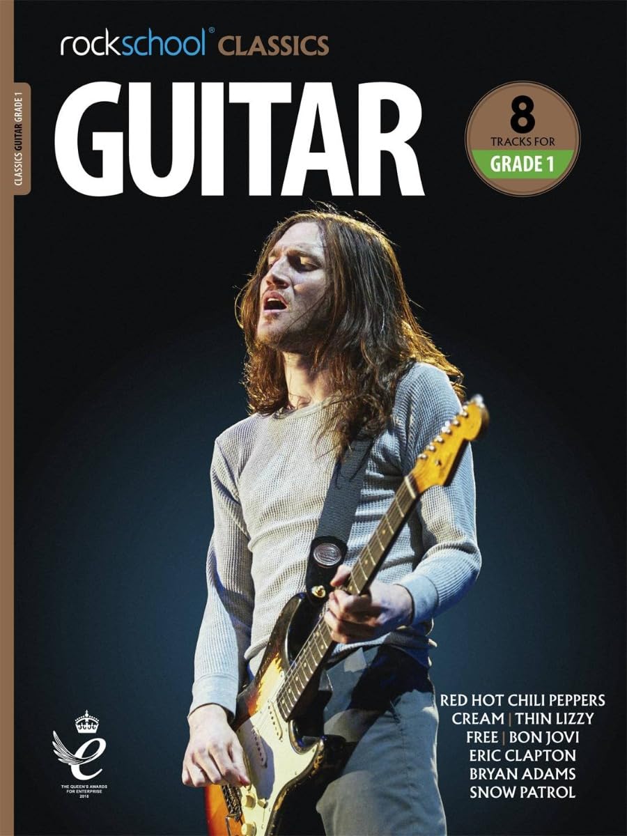 Rockschool Classics Guitar Grade 1 | Sheet Music Songbook for Exams (2018)| 8 Rock and Pop Arrangements with Practice Tracks and Artist Fact Files | Tone Advice and Technique Method Exercise Resource