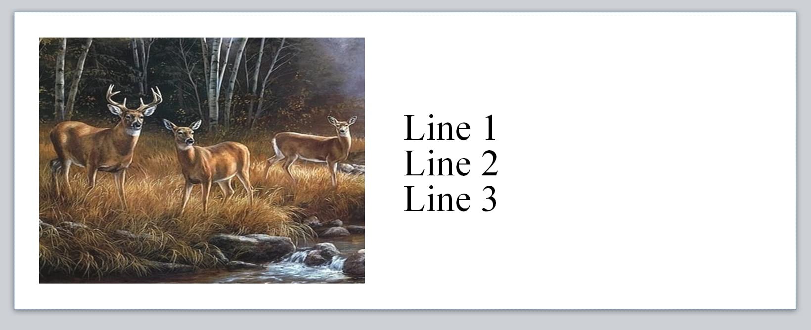 150 Personalized Return Address Labels Deer Near A Stream (bx 685)