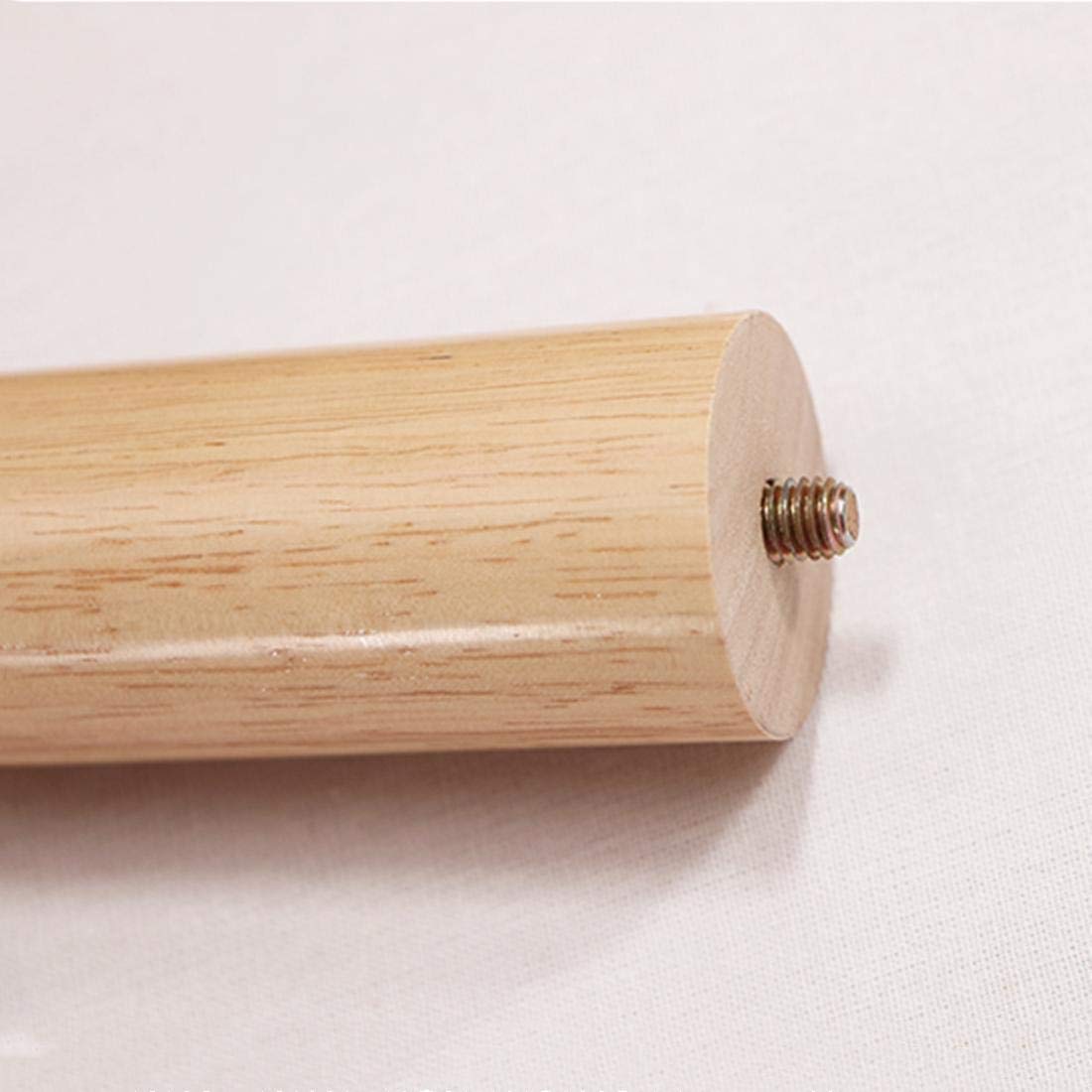 Set di 3 Gambe per mobili in Legno, Gambe per Tavolo in Legno massello, Piedini di Ricambio Affusolati, Gambe per Sedia in Legno di Gomma, bulloni M8 da 5/16 Pollici preinstallati,