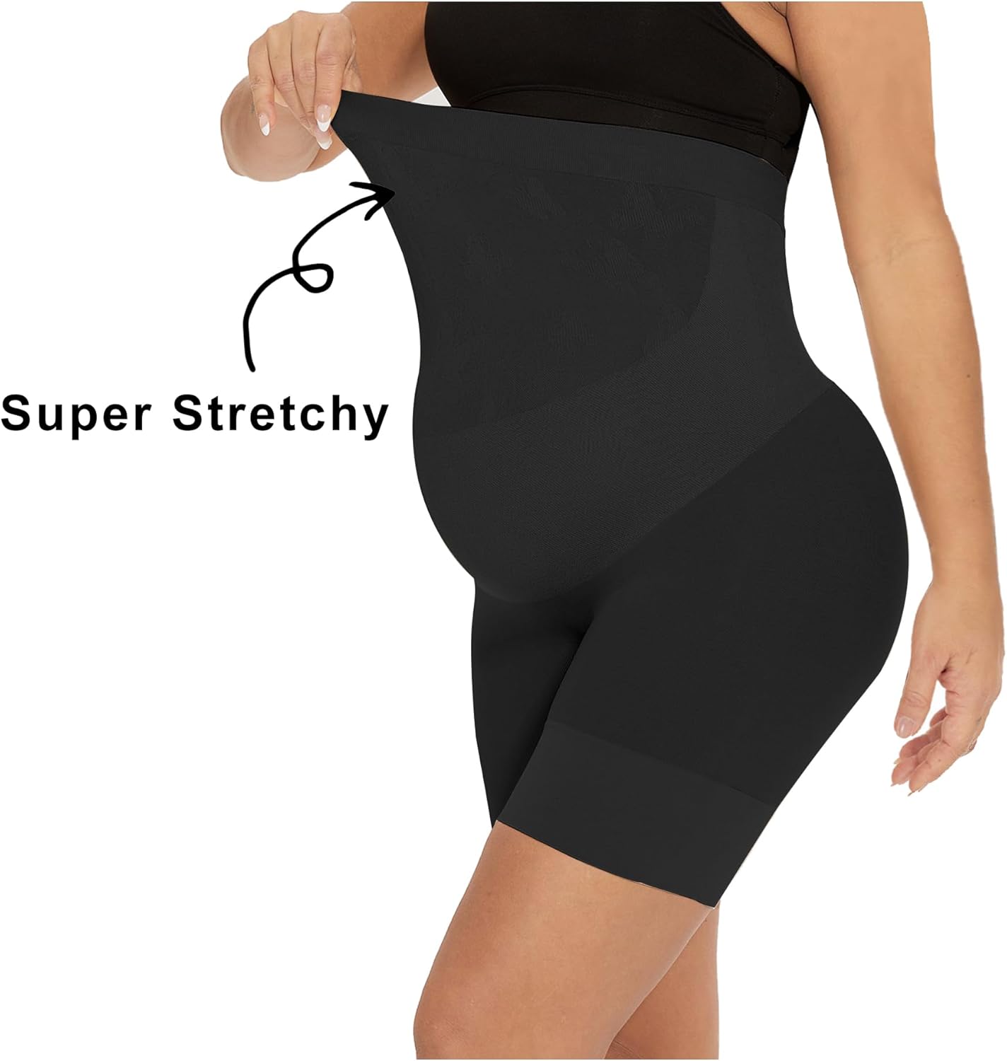 Narcissus Bump Proud Seamless Maternity Shapewear, Mid-Thigh Underwear - Maternity Dress for Baby Shower - Image 3