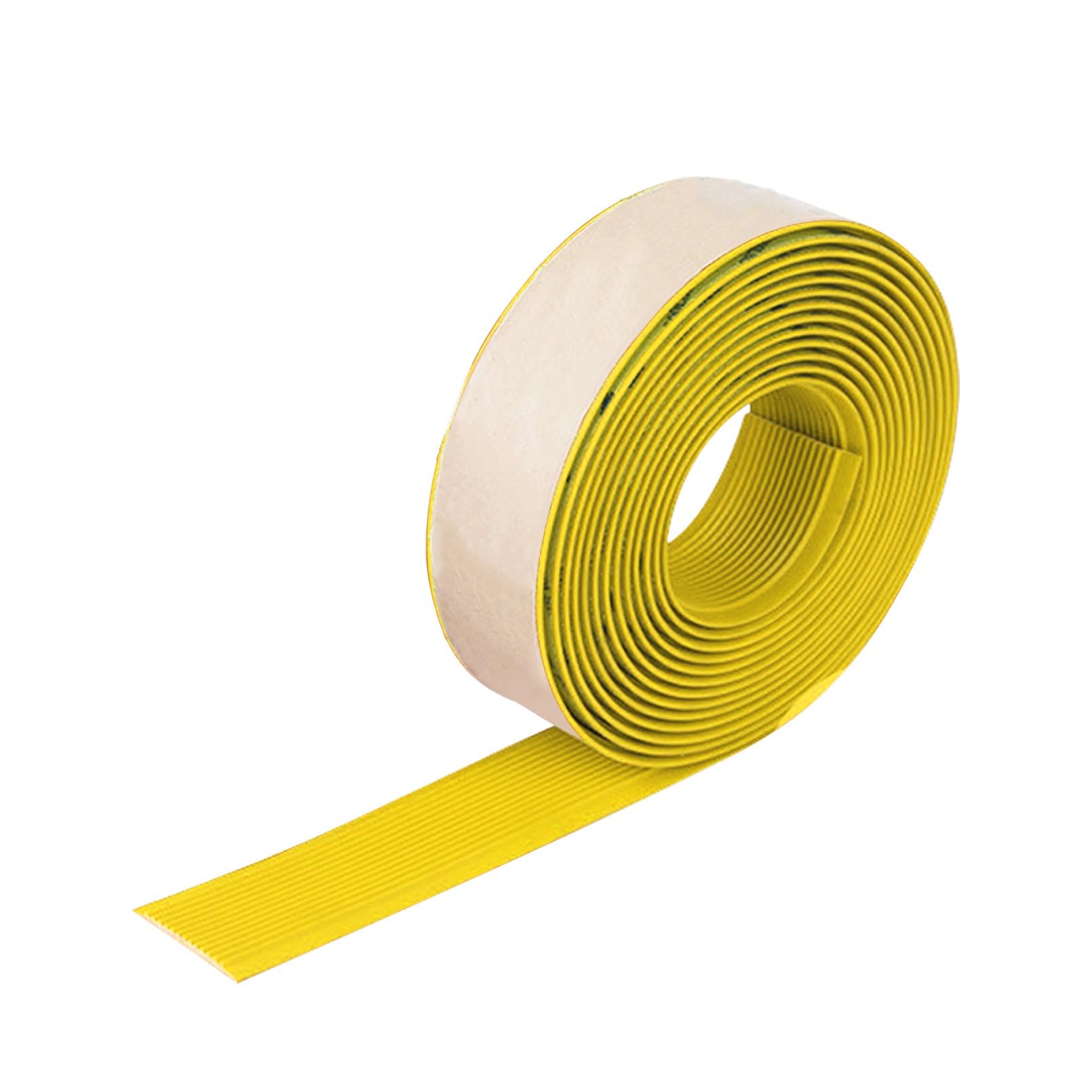 Borde de Escalera de Vinilo Antideslizante, Tiras Antideslizantes Para Peldaños, Para Peldaños de Interior Y Exterior, Protector de Borde de Escalera de Vinilo de PVC Adhesivo Para Escalera(Yellow,0.0