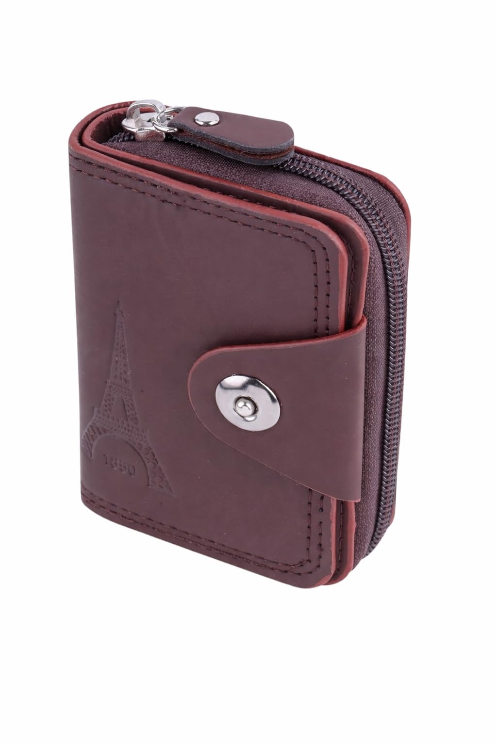 Unisex Genuine Leather Wallet with Zip Closure | Stylish Card Holder for Credit & Debit Cards | Multi-Compartment Organizer Wallet-image-10
