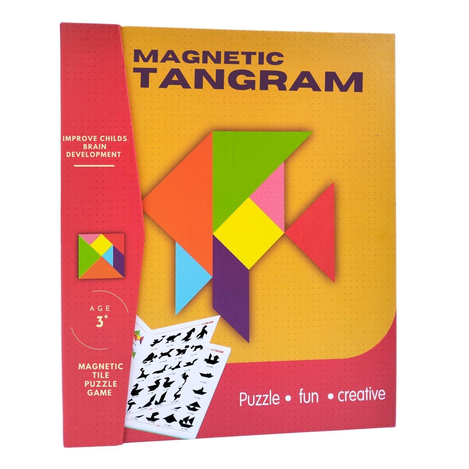 ZENDEALS Toys Magnetic Puzzle for Kids| Wooden Tangram Puzzle Blocks| Brain Booster Childrens Games| Educational Travel Toys| Magnetic Tangram for Kids 3 Years & Above| Gift for Boys Girls (B0D87HGFTY) Amazon Price History, Amazon Price Tracker
