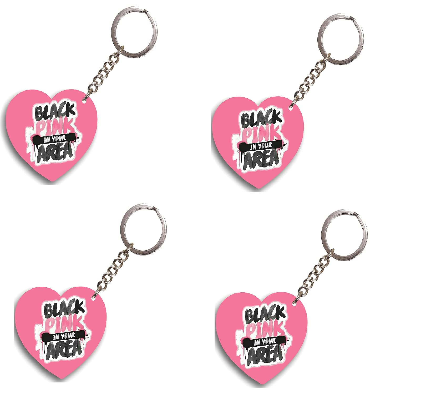 Convay Z6 Black Pink Heart Shape Key-chain SET 4-picture-41