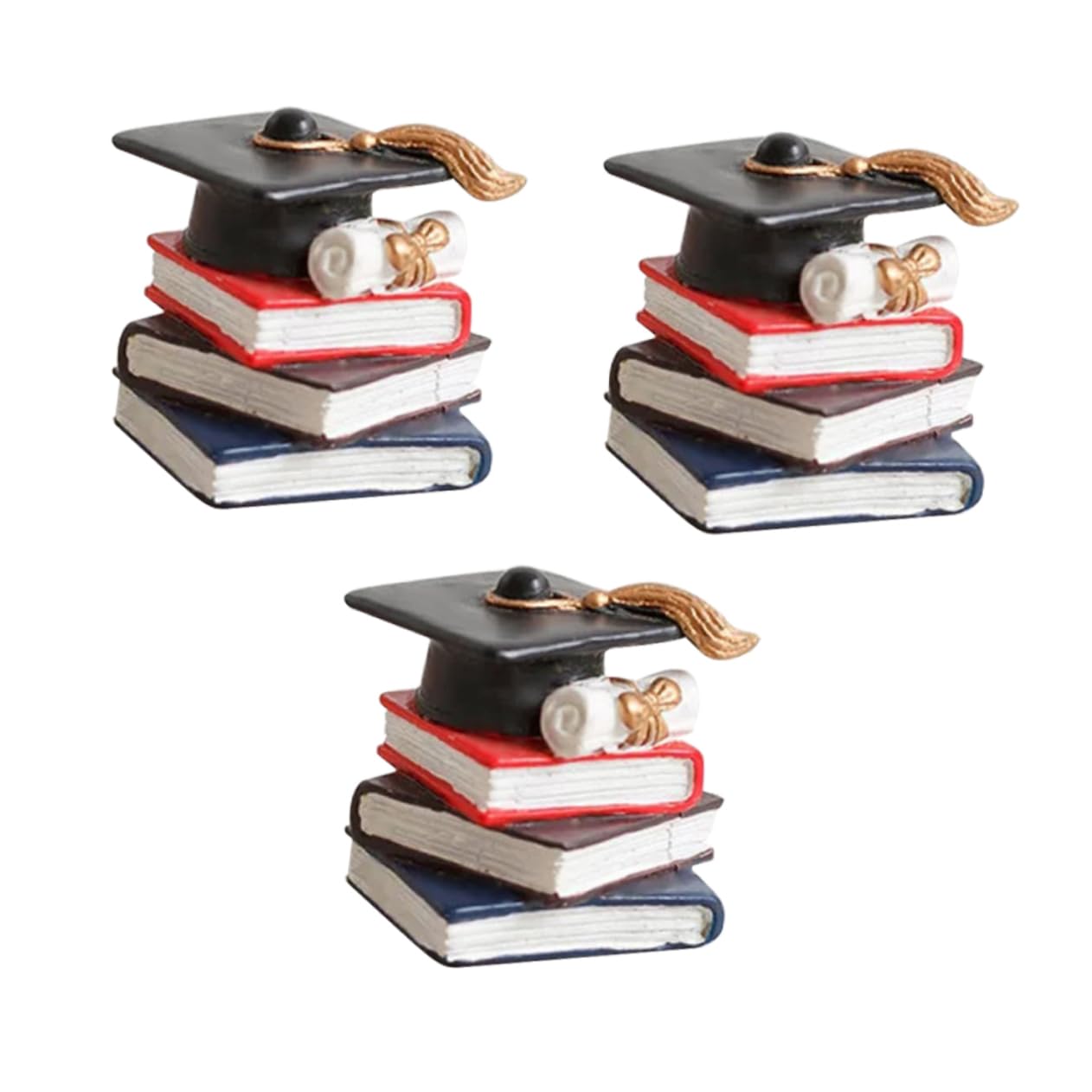 ERINGOGO 9stücke Graduation Cupcake Toppers Doktorhut Und Buch Dekoration Für Abschlussfeiern Tortenaufsätze Für Graduierungspartys Lebensmittelecht Und Sicher Zu Verwenden
