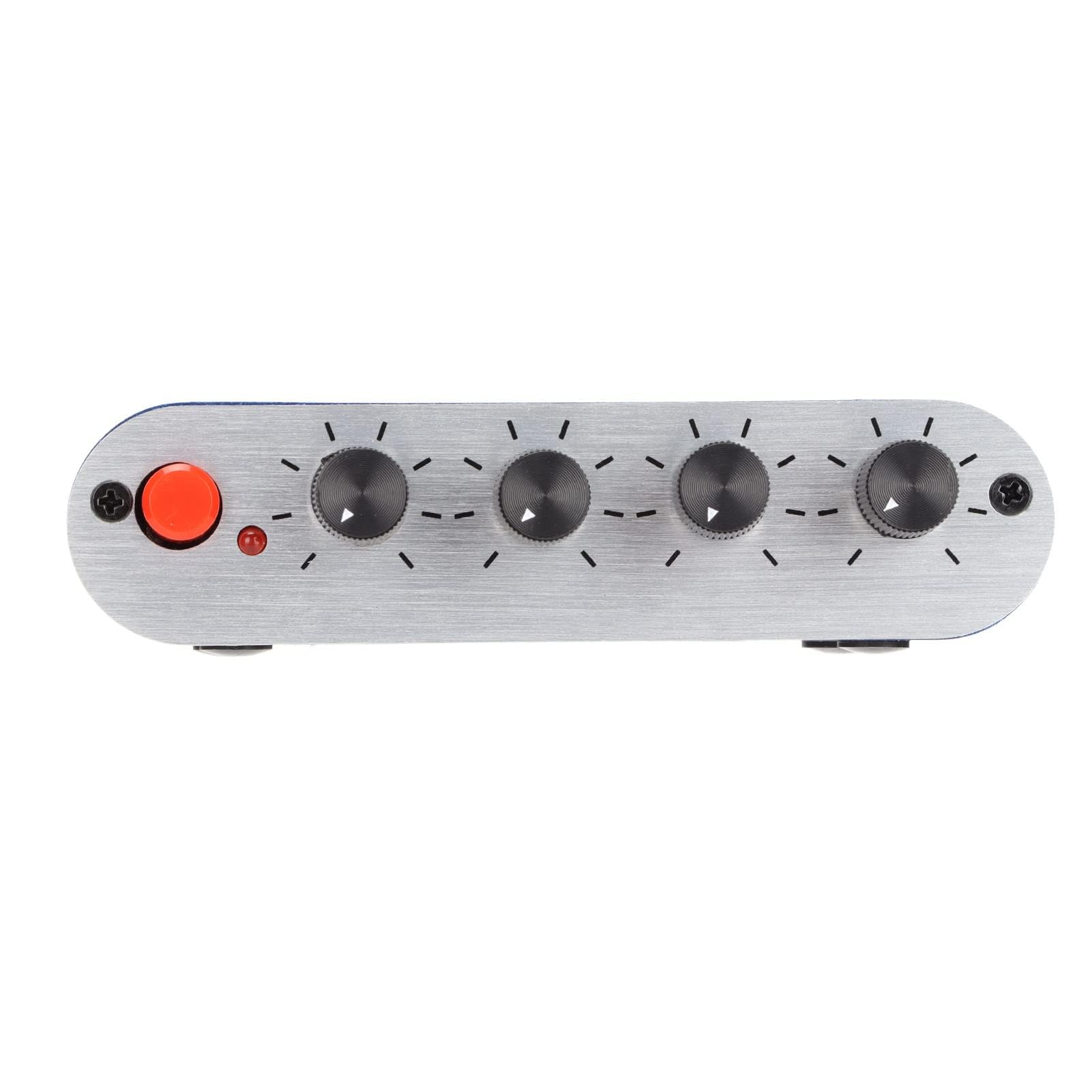 4-Kanal Mixer Mischpult, 4-Kanal Line-Mixer -Stereo-Audiomixer, mit Separate Lautstärkeregler, 4 sound inputs into 1 stereo output, für PC Laptop Kopfhörer