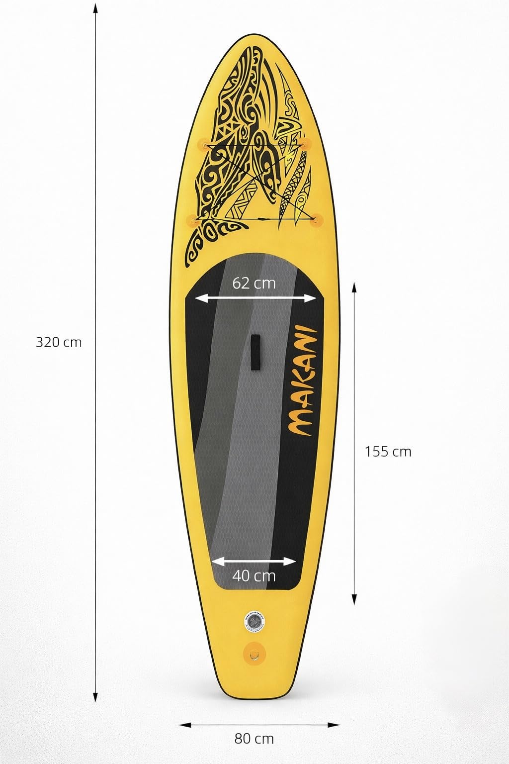 Makani Sup Gelb Stand Up Paddle Board Deska surfingowa 320 cm 120 kg