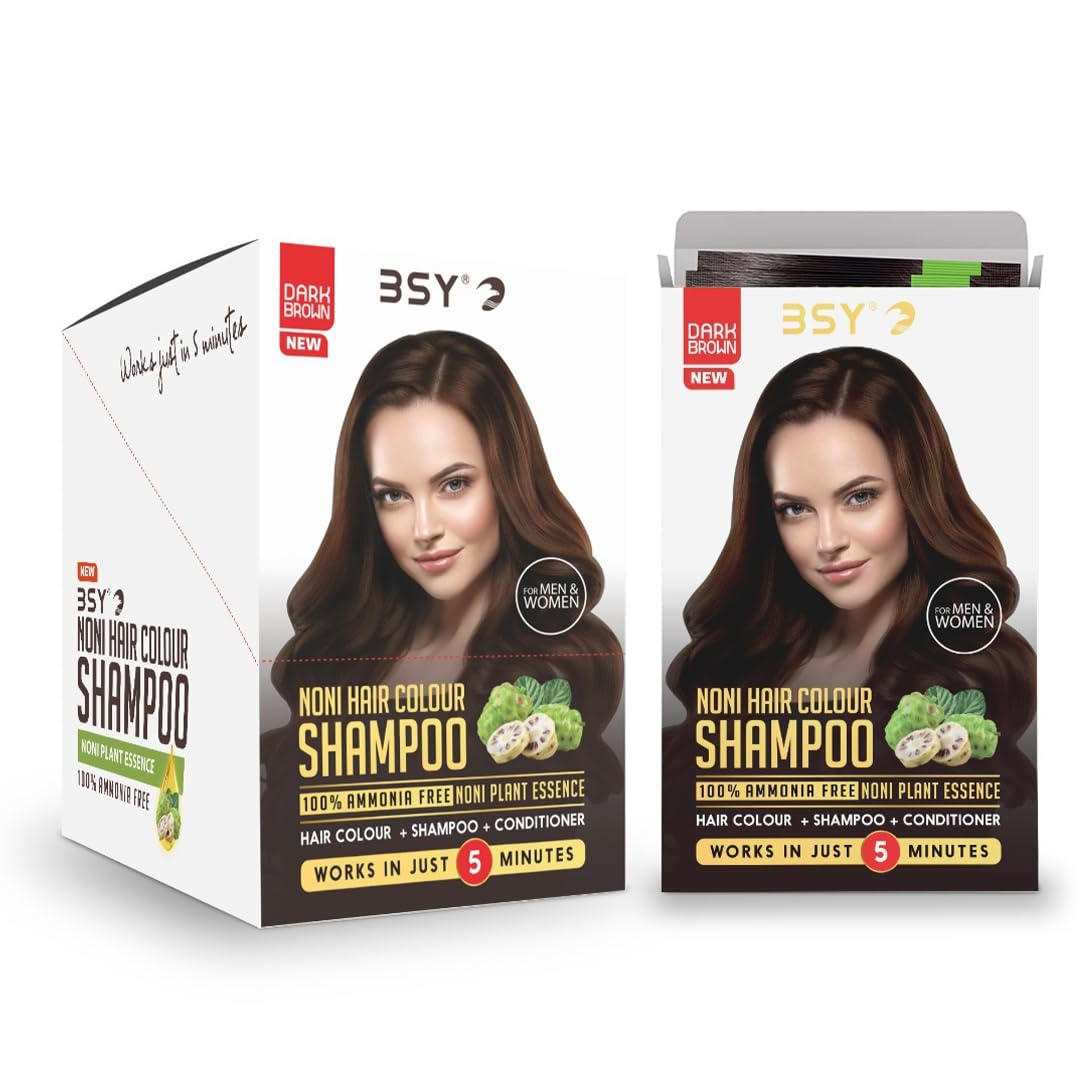 Buy BSY Noni Dark Brown Hair Color Shampoo (Hair color + Shampoo