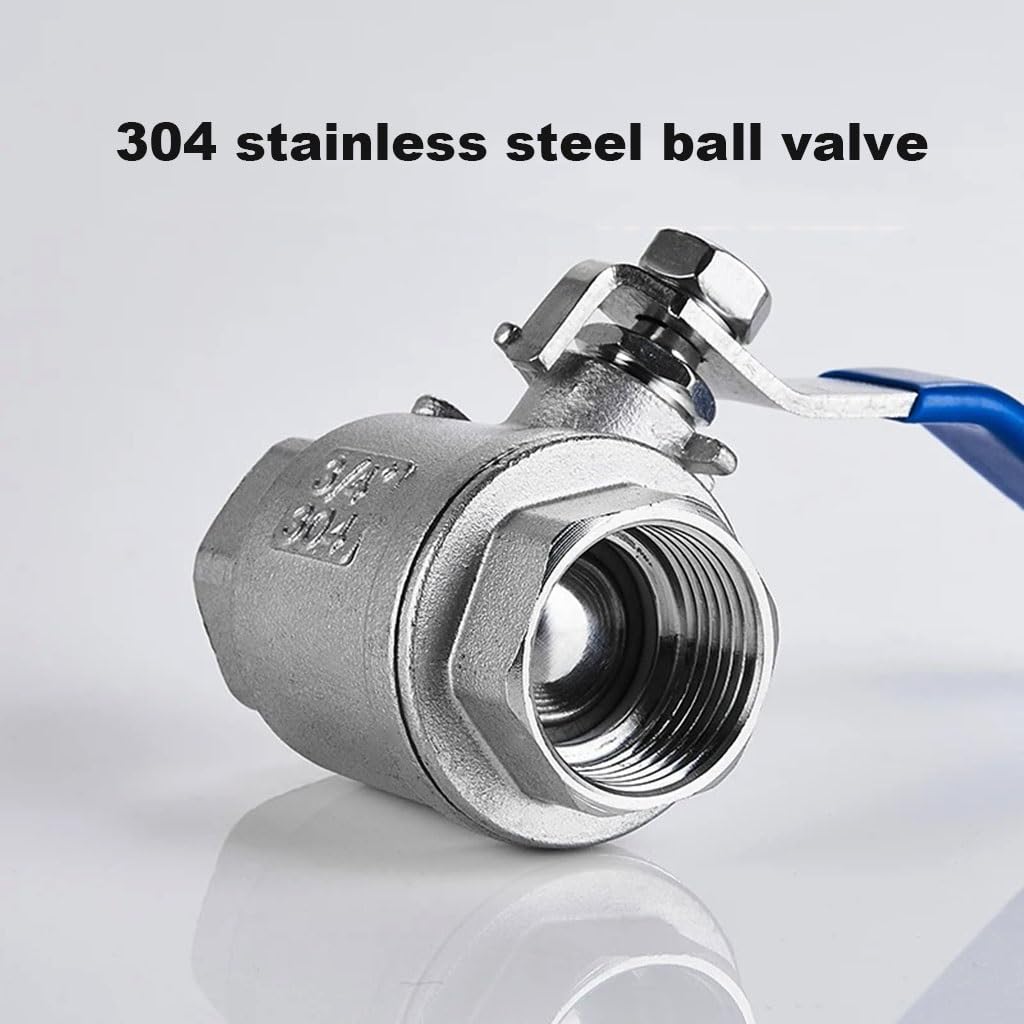 valvola a sfera, valvola a sfera in acciaio inox, 1 PZ 1/4 "3/8" 1 "1-1/4" 2 "4" Valvola a sfera in acciaio inossidabile, valvola a due pezzi con filettatura femmina, connettore interruttore acqua for
