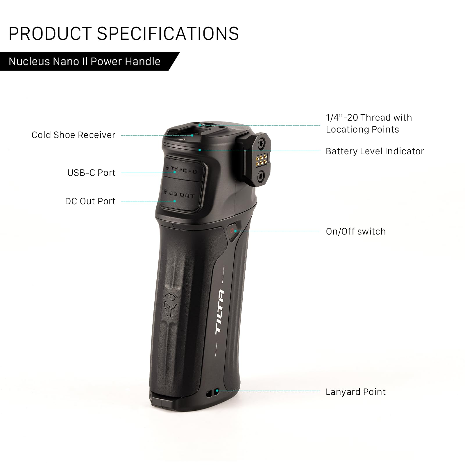Tilta Nucleus Nano II Manette De Volant Avec Câble D'alimentation USB-C WLC- T05-HWC