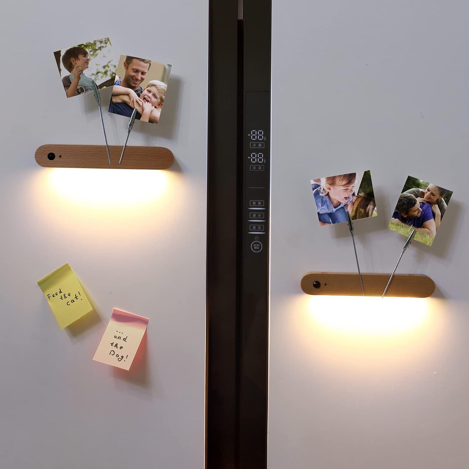 2 luces LED de noche con sensor de movimiento, funciona con pilas, luz magnética recargable por USB con luz blanca cálida para habitación de niños, baño, armario, pasillo, viene