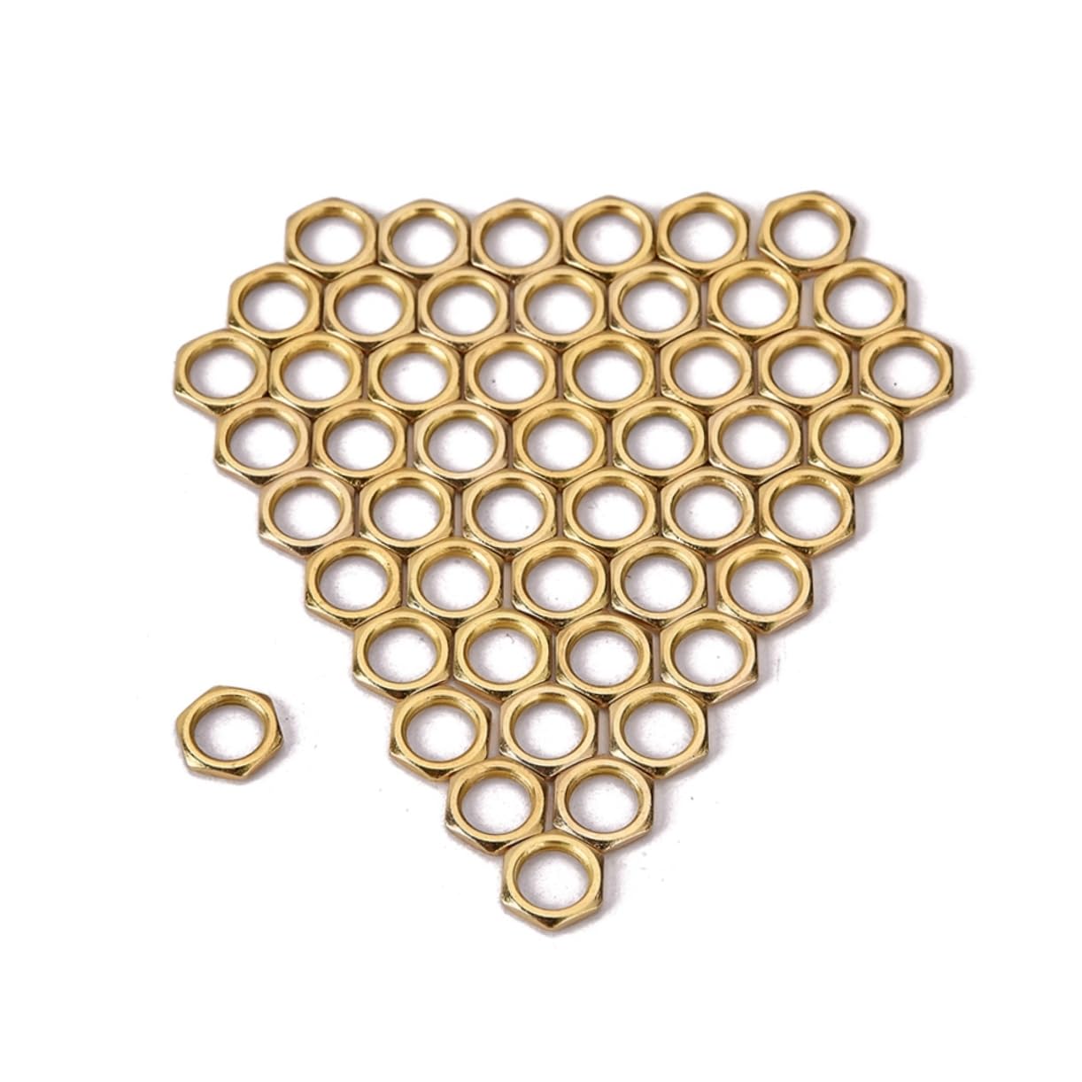 Yardwe 50 Pcs Zinc Alloy Fine Tooth Nut for Guitar and Bass Socket Jack Compatible Replacement Nuts Gold Finish for Instruments