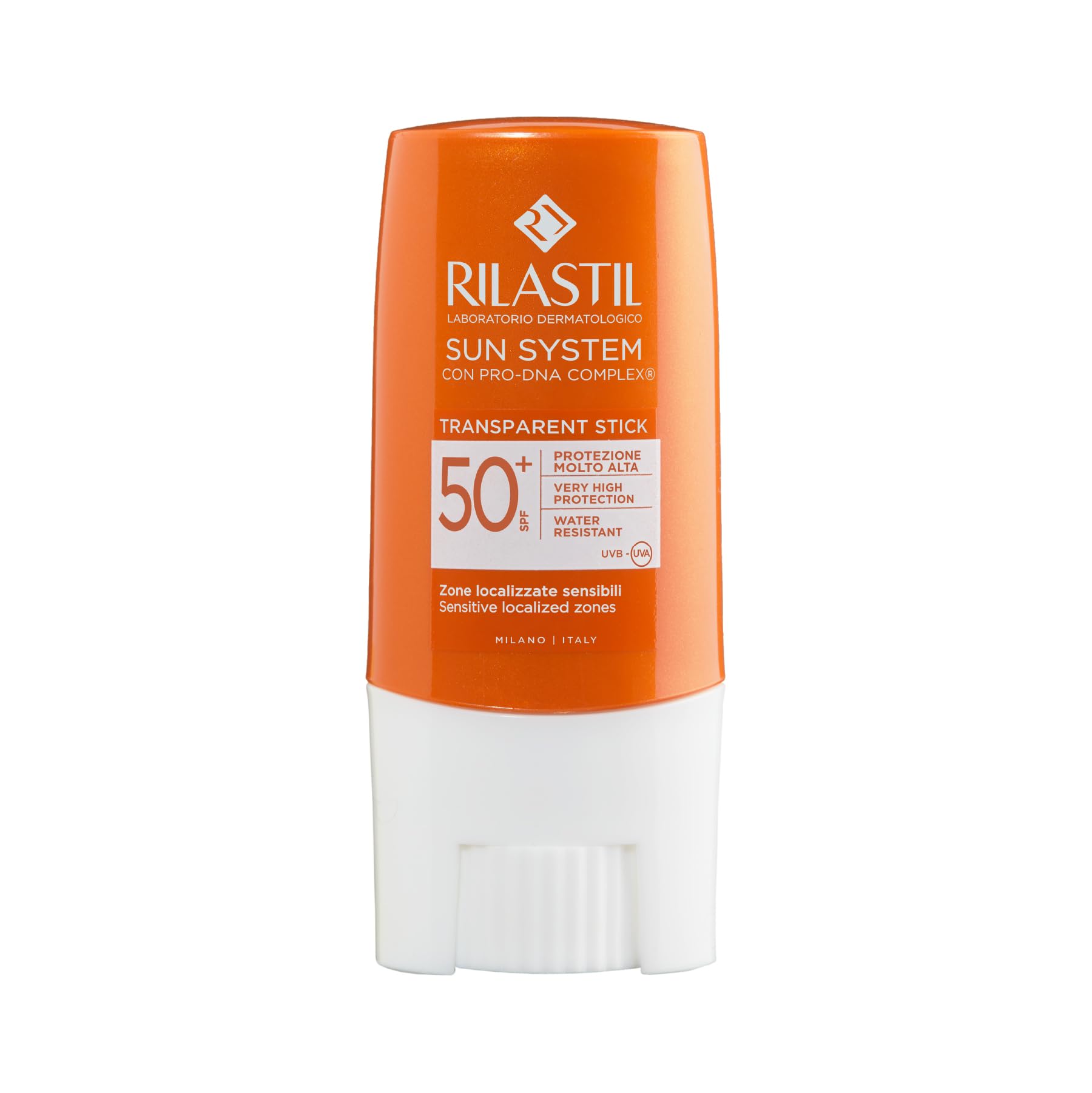 Rilastil - Sun System, Stick Solar Facial SPF50+, 8,5 g | PRO-DNA Complex, SPF50+, UVB, UVA, Zonas Sensibles, Transparente, Resistente al Agua, Cara y Cuerpo, Uso Deportivo en oferta en Amazon
