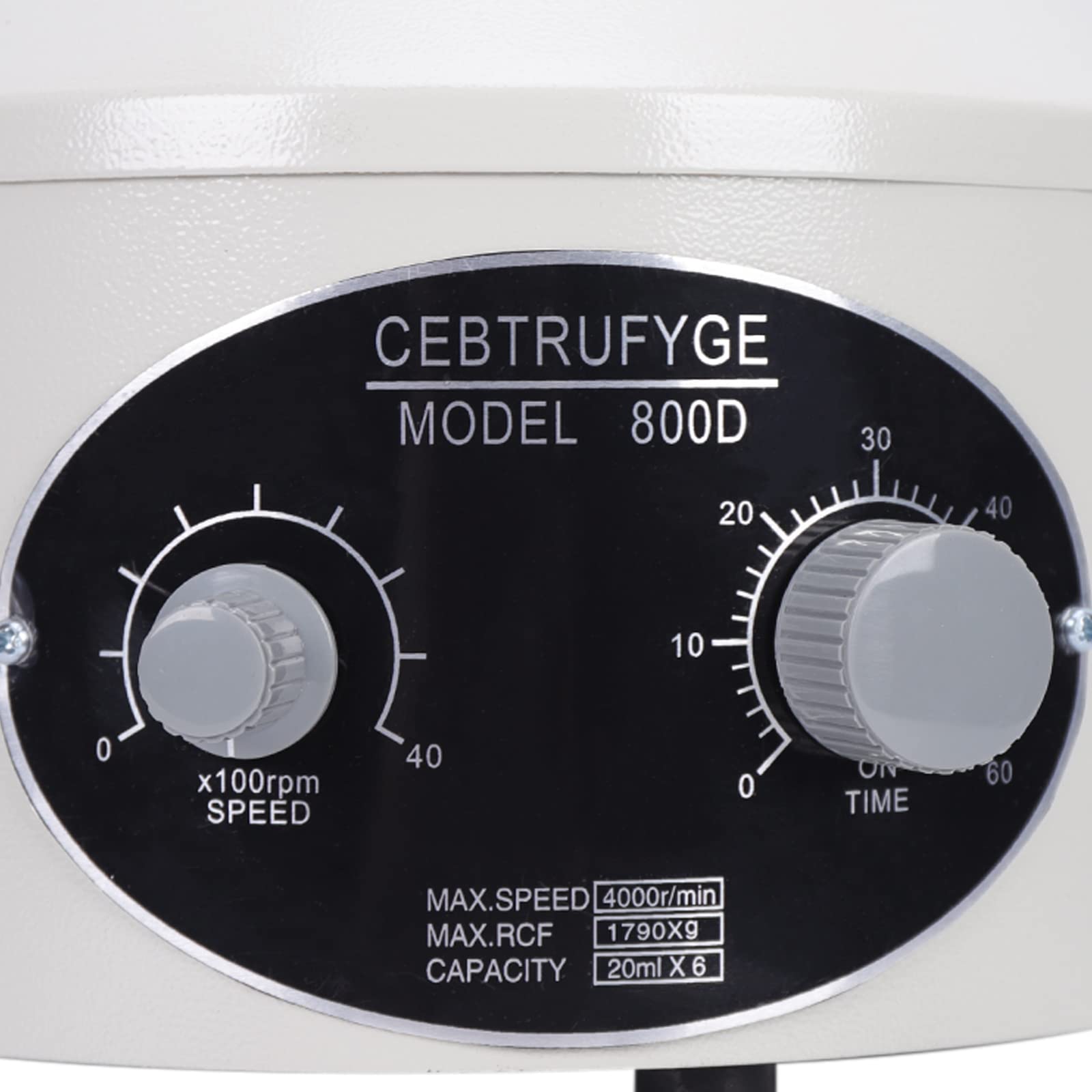 centrifuga da laboratorio, centrifuga elettrica da tavolo, 4000 giri/min, piccola centrifuga da 20 ml x 6 provette con velocità e timer regolabili