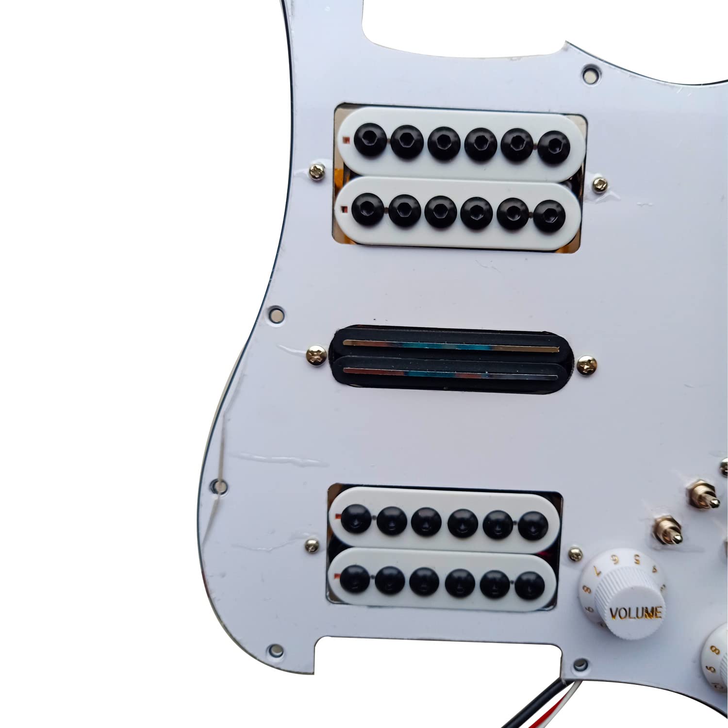KAISH Loaded Strat Battipenna precablato ST SSS con pickup Alnico verde