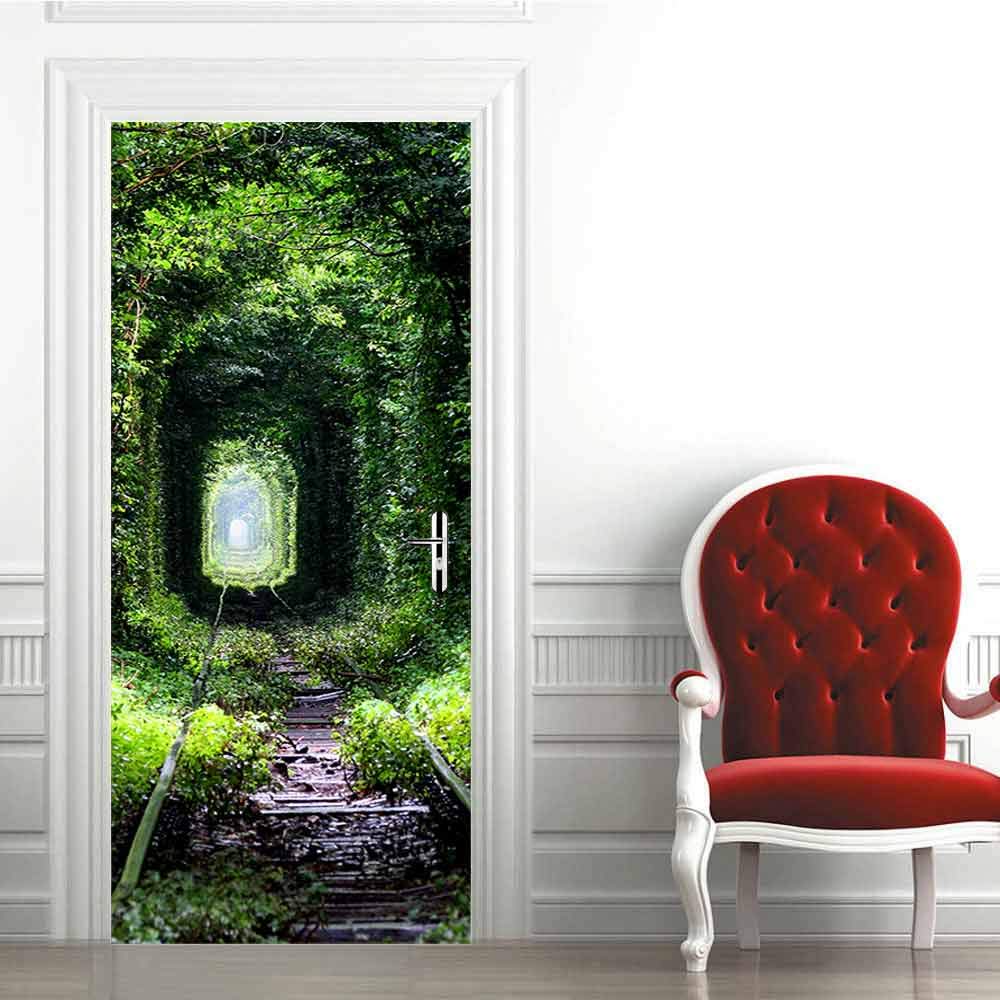 Stickers photo chambre et salle de bain autocollant grand format 73x205 motif grotte
