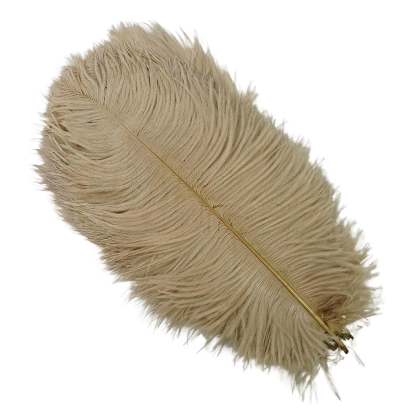 Ostrich Feathers 10Pcs Colorful Ostrich Feather Handicraft Accessories Dream Catcher Decoration Jewelry Creation Natural Plume Table Centerpieces(Khaki,30-35cm 12-14inch)