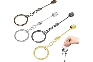 4Pcs Mini Crown Teaspoon Necklace Charms