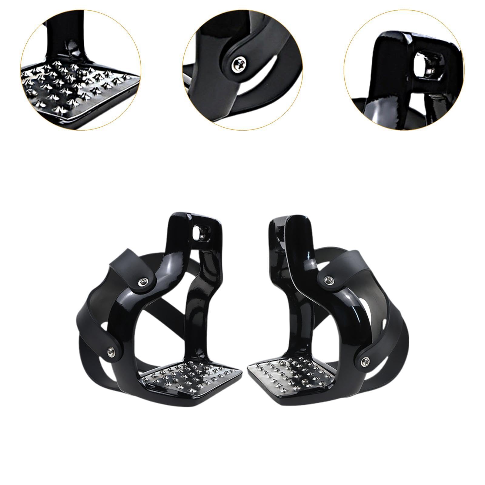 2 Piezas Estribos para Caballo para Montar Pedal Antideslizante Estructura en Aluminio Soporte Seguro Adecuado para Profesionales Y