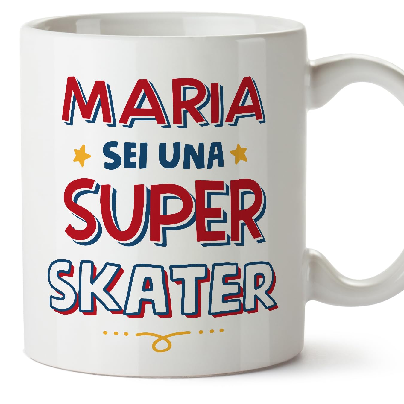 MUGFFINS Personalised Mug for Skater - in Italian - Sei Super - Funny Custom Gift for Colleagues - Ceramic 11oz Mug