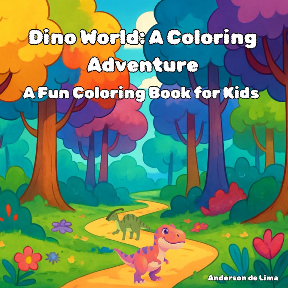 Dino World: A Coloring Adventure: A Fun Coloring Book For Kids
