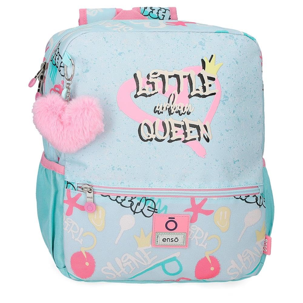 Enso Little Urban Queen Mochila Escolar Mochila Infantil Fabricada en Poliéster, Tirantes Anchos y Ajustables Que se adaptan, Bolsillo Frontal.