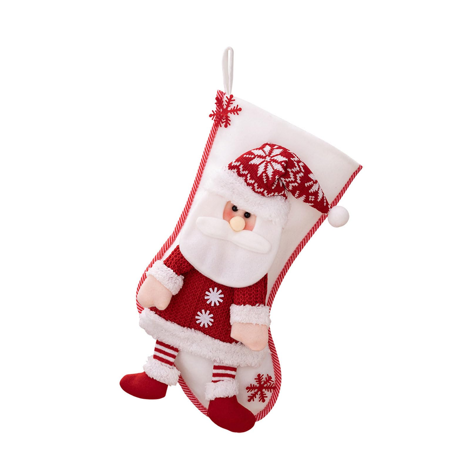 Hsioluted Colorful Christmas Stocking Charming Candy Gift Bag Pendant Festive Hanging Ornament Christmas Tree Decoration Ornaments