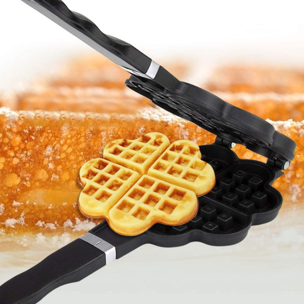 En forme de coeur DIY Gaufrier Gaufre Moule À Gâteau ancake Griddle Flip Cuiseur Pancake Maker Plateau De Cuisson Ménage Cuisson Accessoires