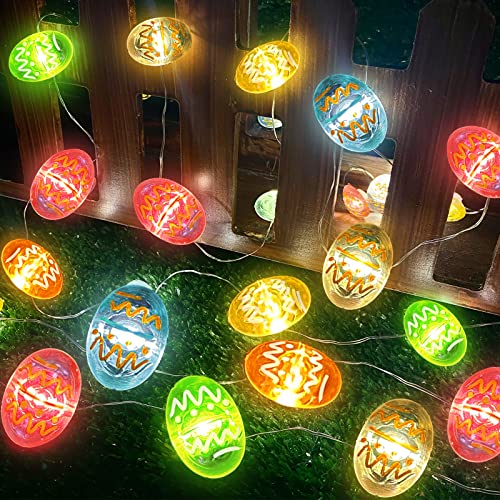 Turnmeon 10 Ft 40 Led Easter Lights Decorations Easter Eggs Battery Operated String Lights Copper Wire Fairy Spring Easter Decorations For Home Indoor Outdoor Window Tree Easter Party Hunt Decor #TOP5
