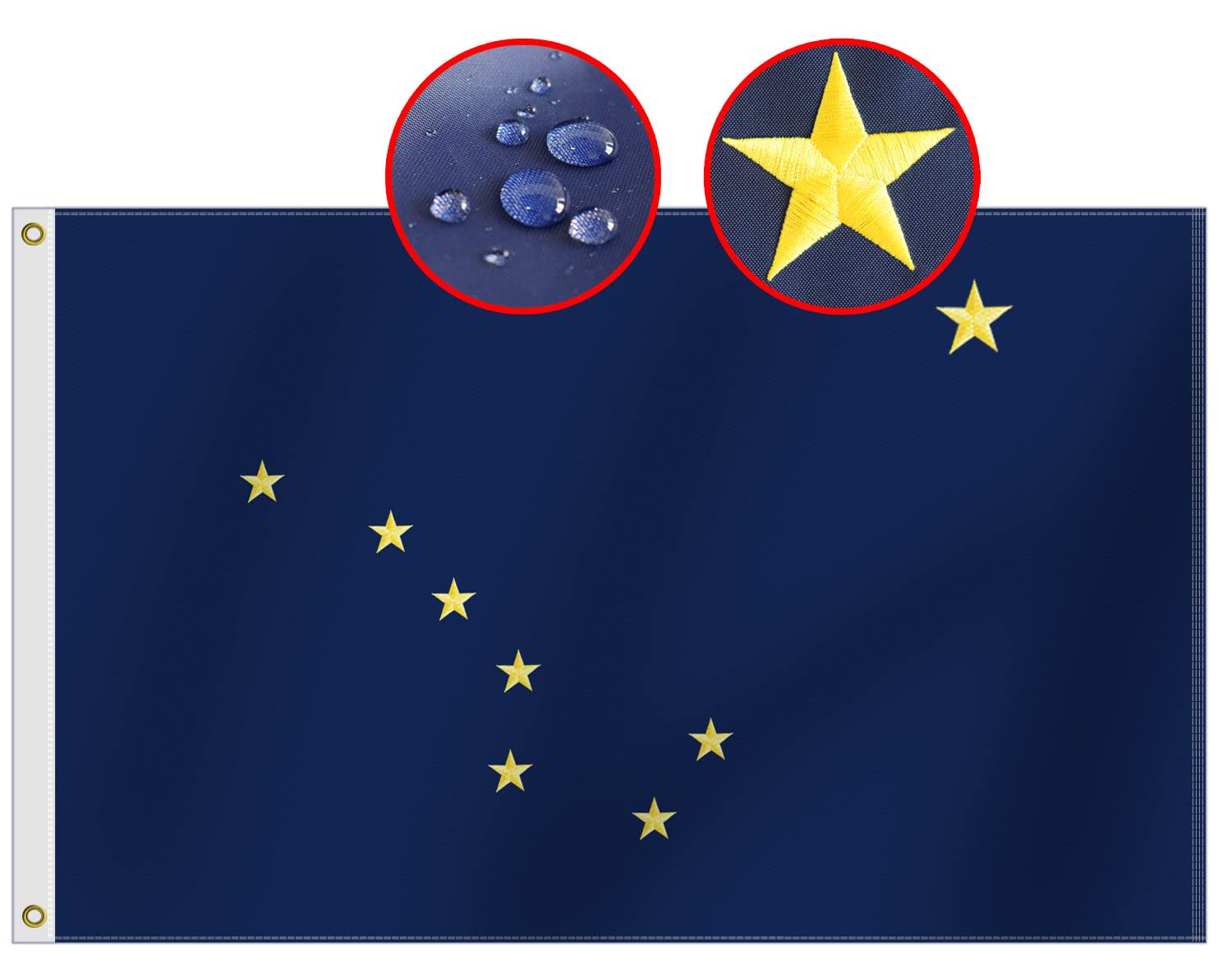 Heavy Duty Oxford Nylon Alaska Flag
