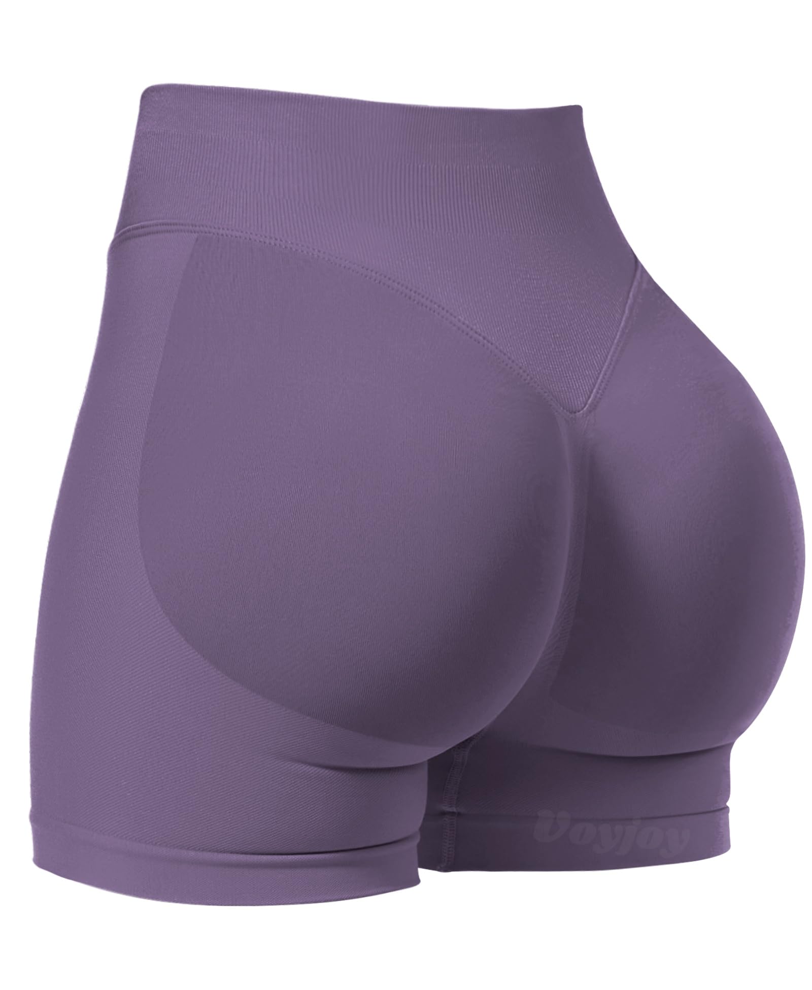 VOYJOY Women Workout Impact Shorts 4.5" Scrunch Butt Lifting Gym Shorts Seamless Booty Biker Shorts — view 51