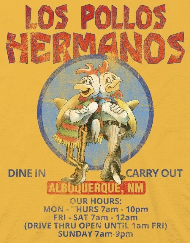 Ripple Junction Breaking Bad Los Pollos Hermanos Mens Adult T-Shirt - Image 5