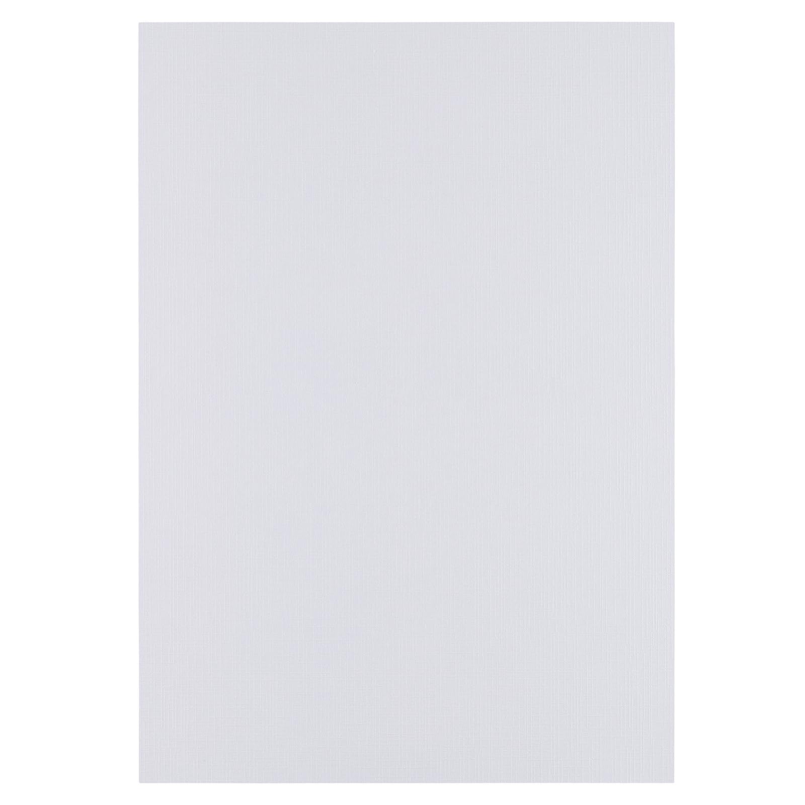 Vaessen Creative Linen Cardstock A4-25 pcs - White - 250 GSM Coloured Paper - Card Making Supplies for Scrapbooking and Crafting