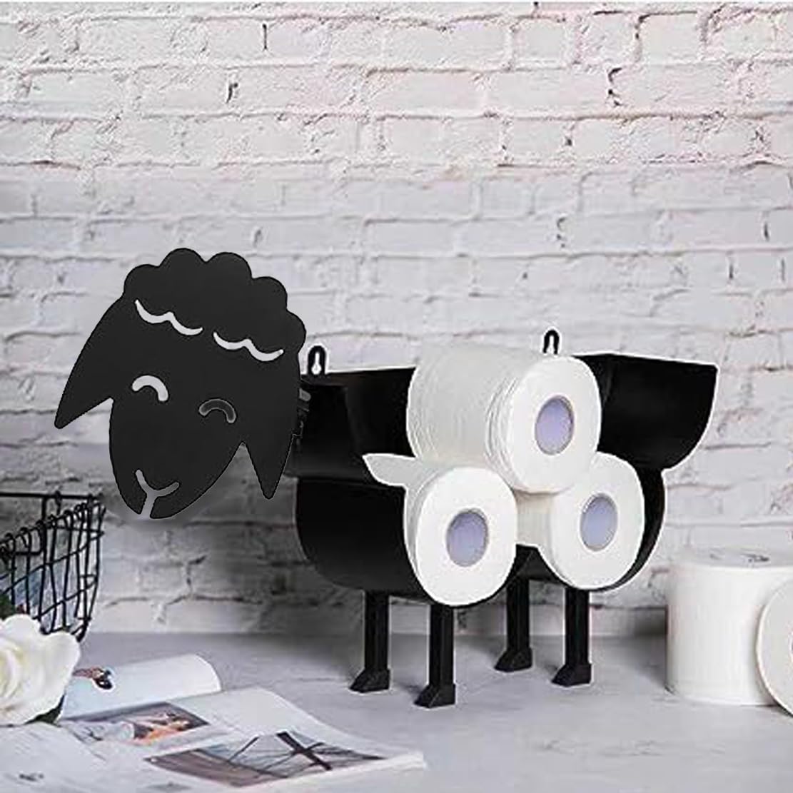 Porta Carta Igienica In Metallo Con Design Scimmia - 7 Rotoli Per Bagno