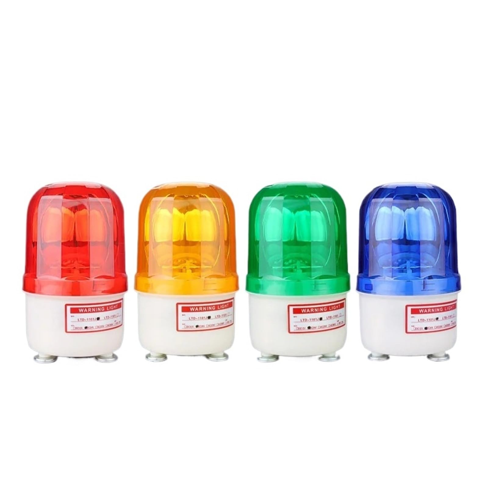 AIRUIXI LTE-1101K Indicator Light Rotating Beacon Warning Sound Strobe Alarm Lamp Yellow Blue Red Anti-Theft With Buzzer 12V/24V/220V(Blue 220V SOUND)