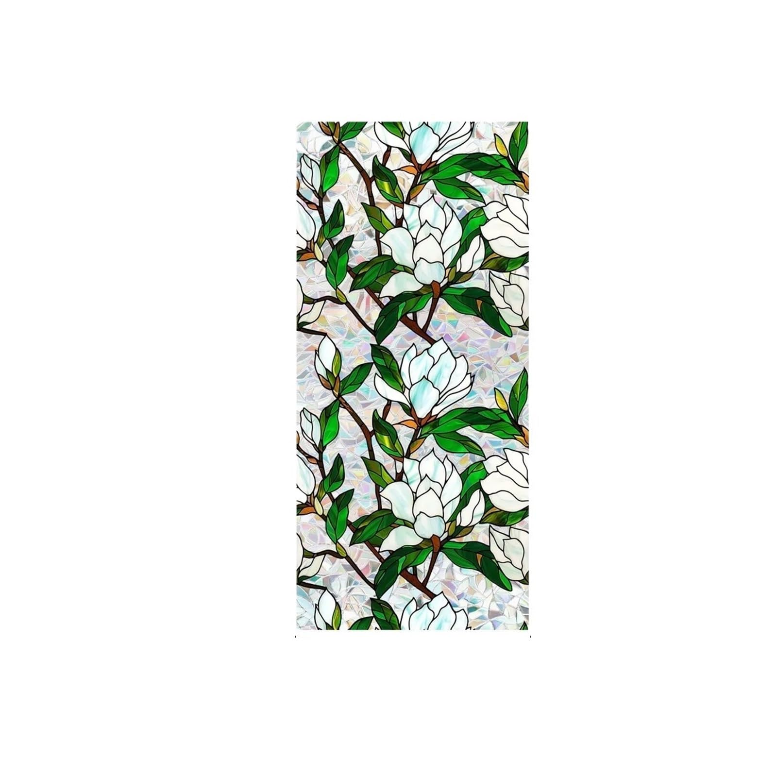 SHALLEZSOU Window films Window Film Sun Catcher Static Glass Stickers Non-Adhesive Sticker Decorative Privacy Flower Decal Painted