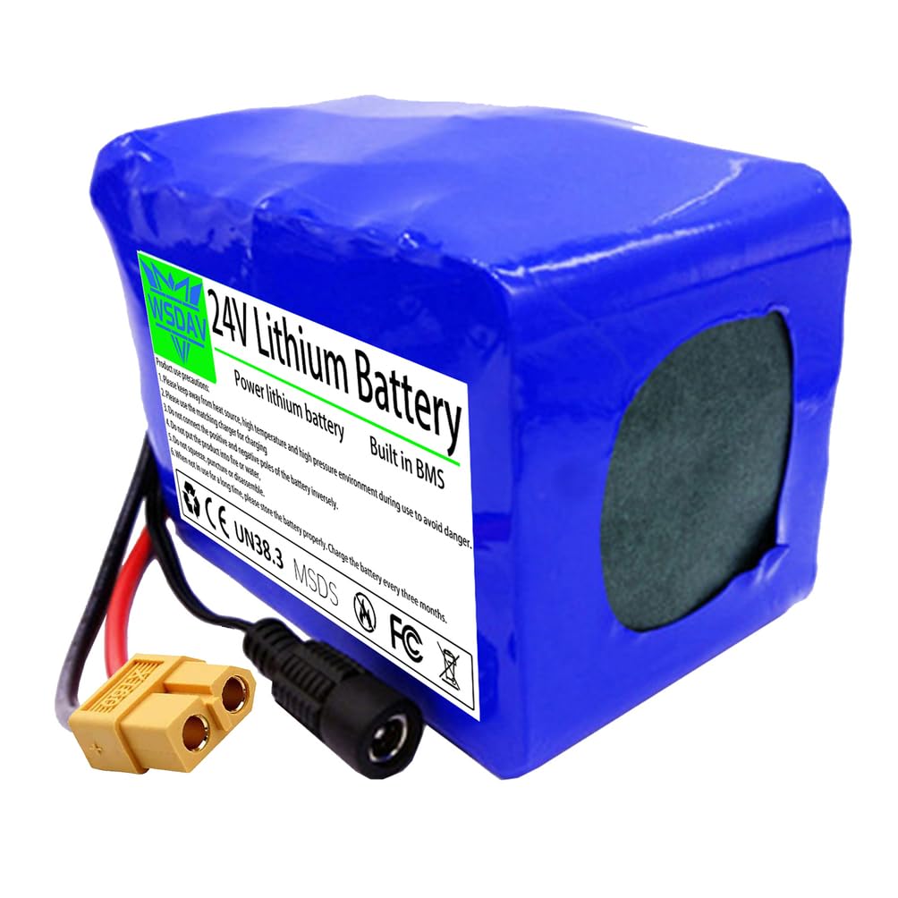 24-V-Lithium-Akku (24 V, 2 Ah, 4 Ah, 6 Ah, 8 Ah, 10 Ah, 12 Ah) als Ersatzakku mit BMS-Schutzplatine und Ladegerät