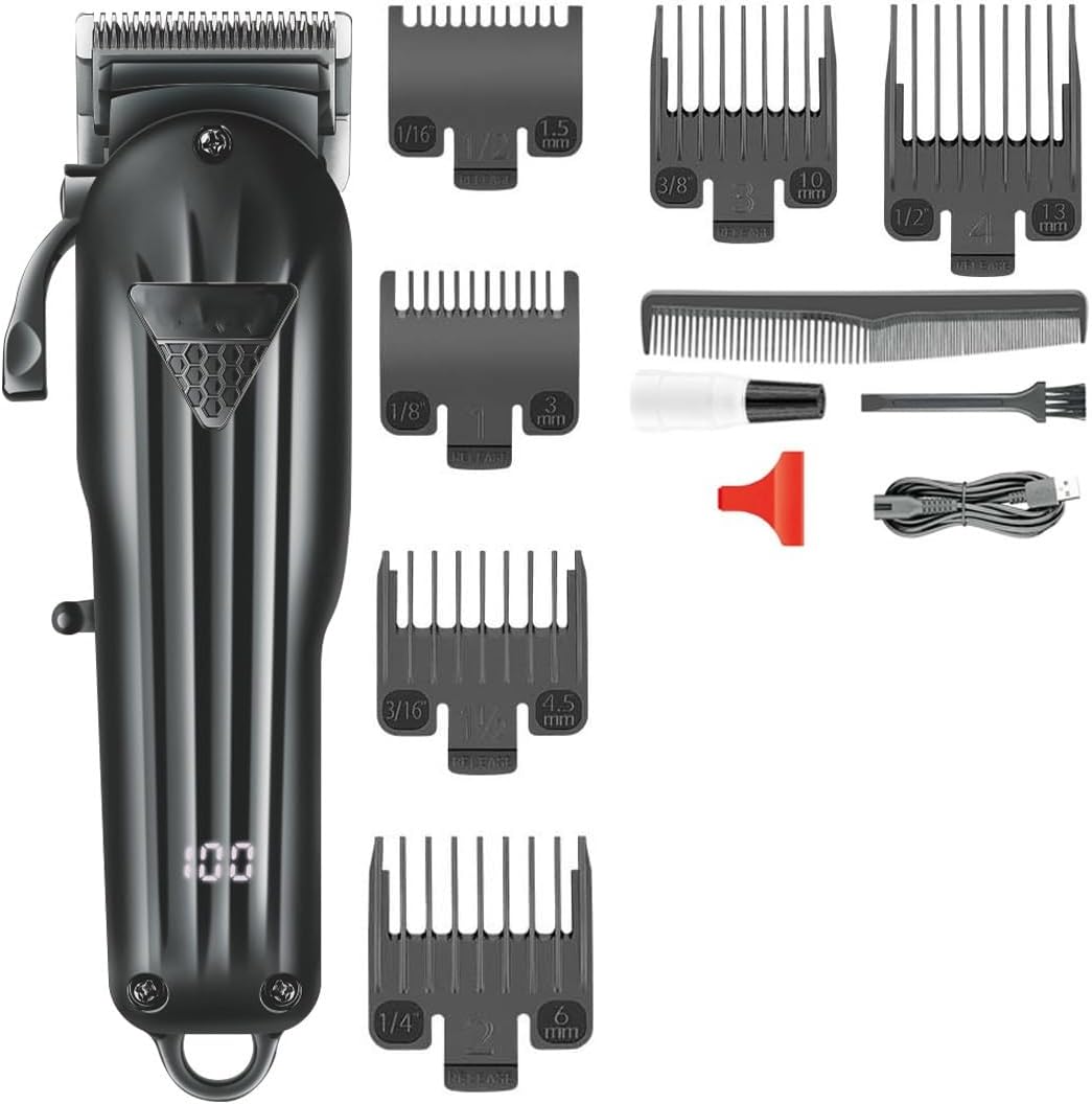 Hair for Men Clipper Rechargeable Professional Cutting Machine Cordless Haircut Electric Clippers for