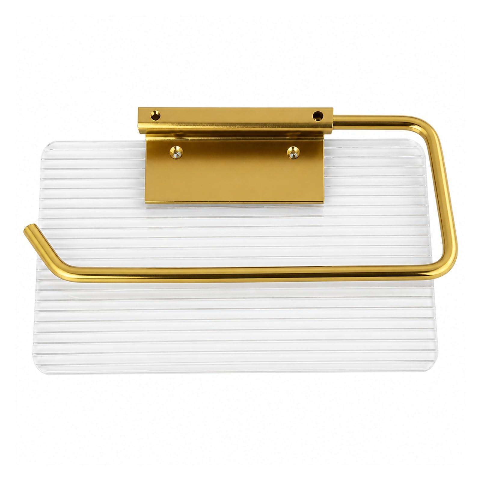 Toilet Roll Holder, Gold Toilet Paper Holder With Shelf Acrylic Bathroom Rack,for Bathroom