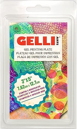 Gelli Arts Printing Plates, Gel Art Printing Plates, Gel Plate Assortment, Renewable Rectangular Printing Surface 3x5 Inch