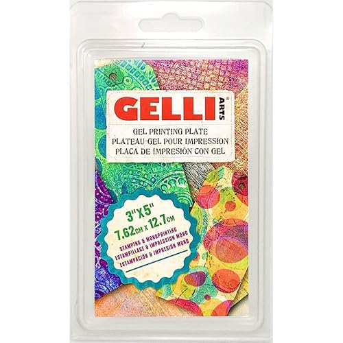 Gelli Arts Printing Plates, Gel Art Printing Plates, Gel Plate Assortment, Renewable Rectangular Printing Surface 3X5 Inch #TOP2