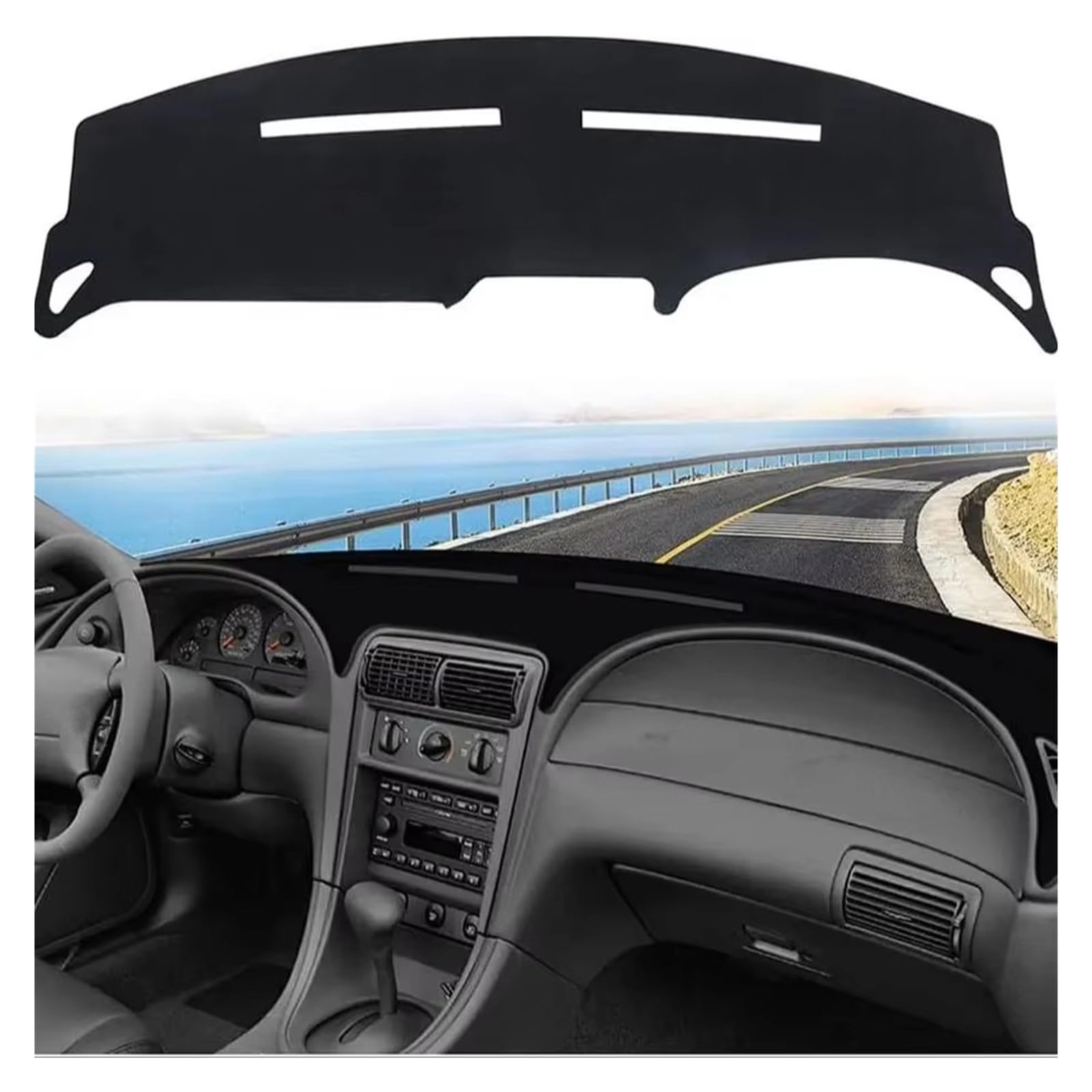 Couverture tableau bord Ford contre reflets et fissures UV - 6