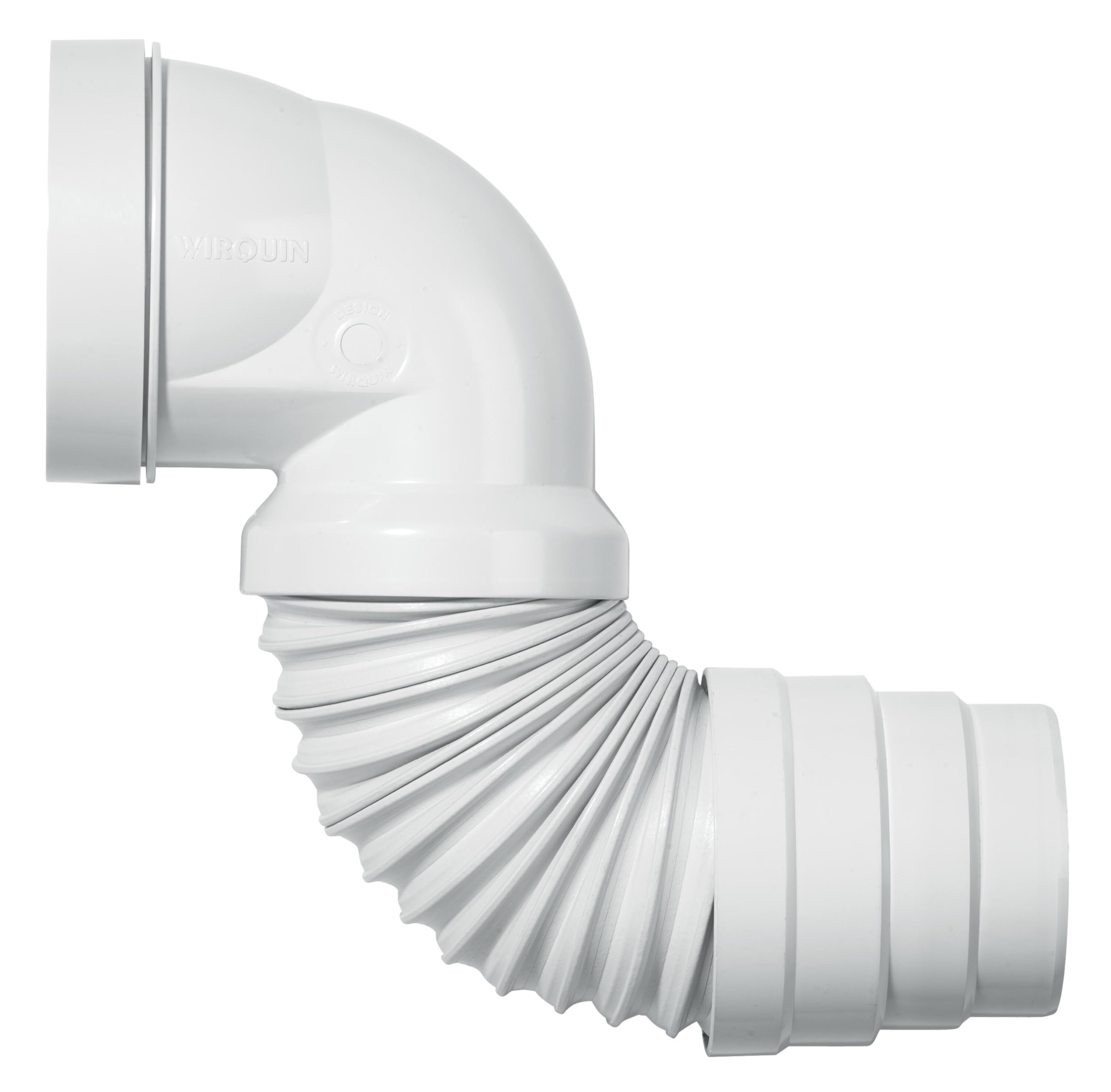 Wirquin 70718813 - Tubo per WC angolare estensibile da incollare, bianco