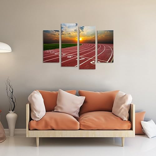 Miniatura 2 de Sea Charm - Lienzo impreso para pared, pista de correr con bonito amanecer, lienzo escénico, decoración de pared para sala de estar, decoración del