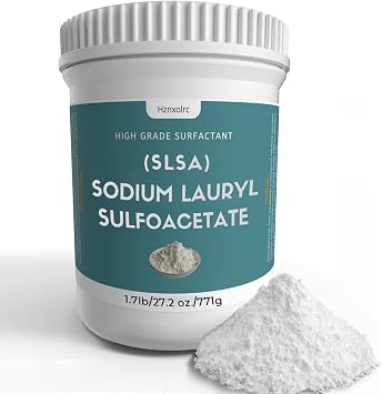 1.7LB SLSA Powder for Making Bath Bombs,Sodium Lauryl Sulfoacetate Powder | Amazing Bubbles, Gentle on Skin, Suitable for Making Bath Bombs, Bath Truffles and More