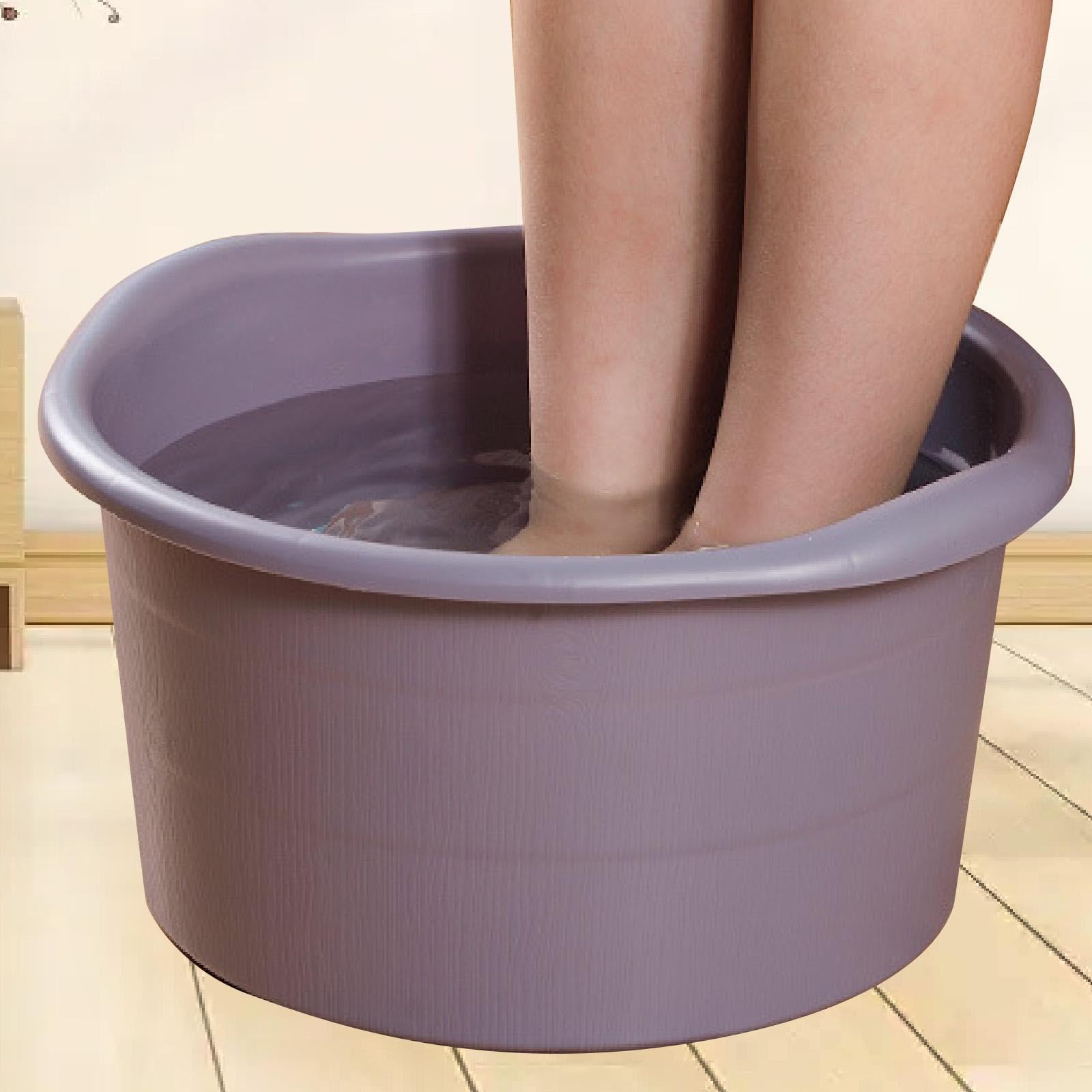 Kokiya Foot Bath Basin Soaking Bath Basin with Handles Feet Bucket Convenient Foot Soak Tub Portable for Washing Soaking Feet Home, Purple